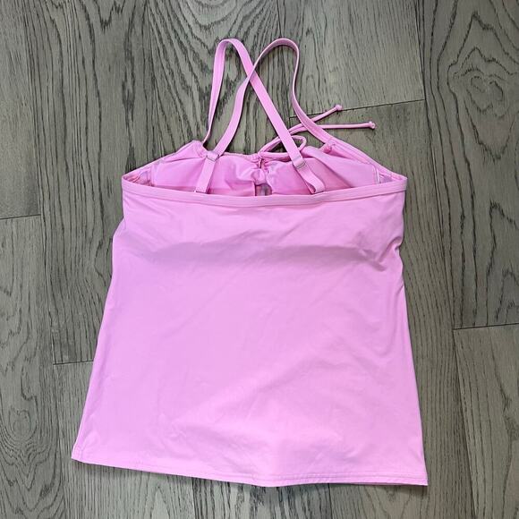 Lands End Pink Swimsuit Tankini Top Size 10 - Picture 6 of 9